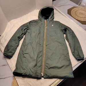 K-WAY Parka Le-vrai 4.0, Women Jacket, Green And Blue, Size - SEVEN
